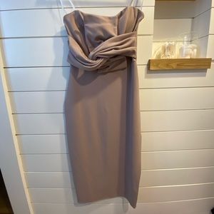 Muted lavender cocktail dress